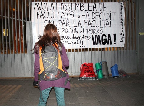 Huelga universitaria de Noviembre en Barcelona