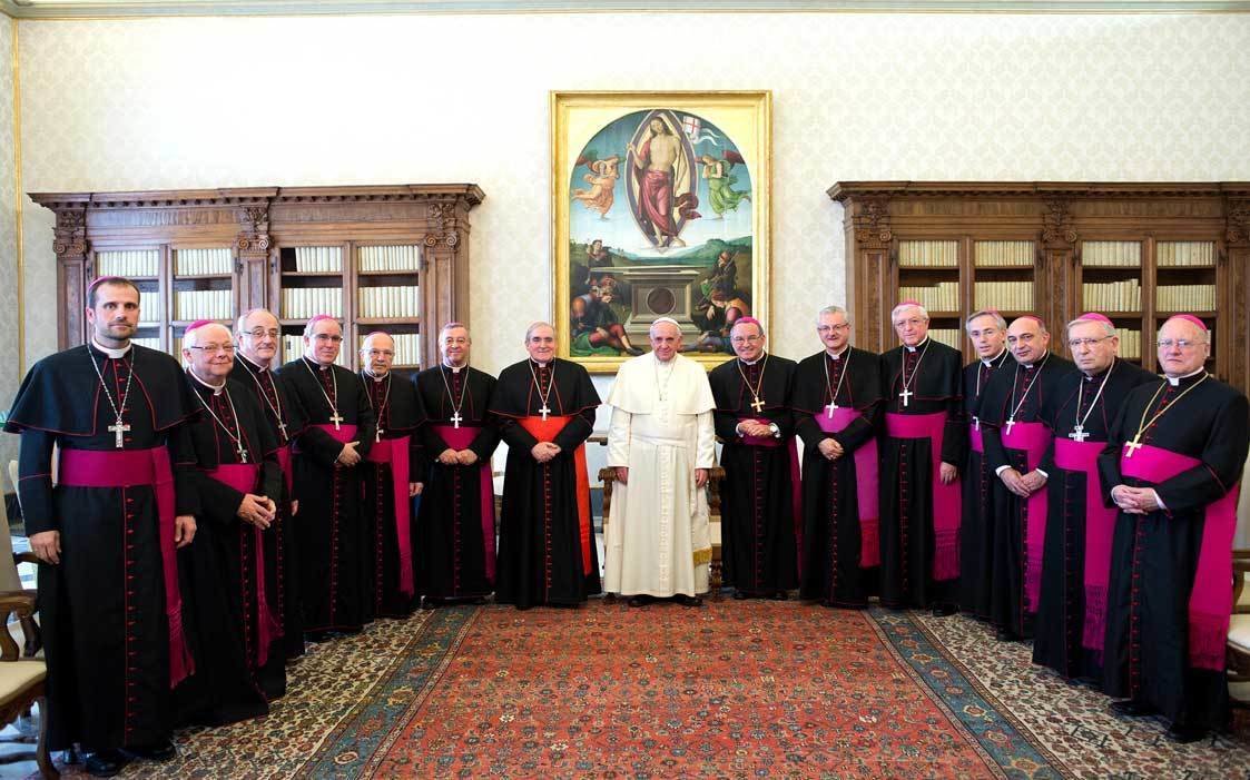 Los obispos catalanes durante la visita ad limina