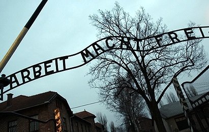Entrada el campo de concentración nazi de Auschwitz.