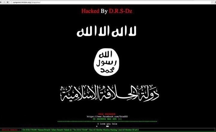 Captura de la web durante el ataque