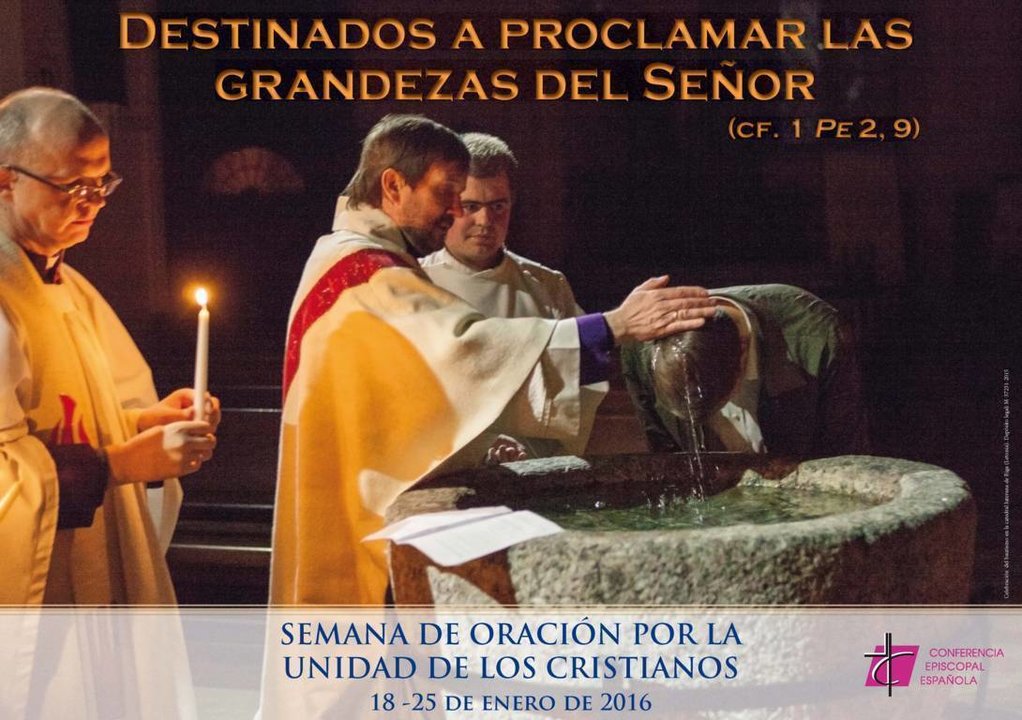 Cartel de la Semana de Oración de la Unidad de los Cristianos.  