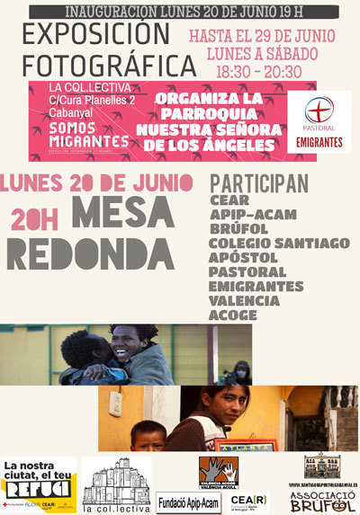 Cartel de la exposición de los refugiados en Valencia. 
