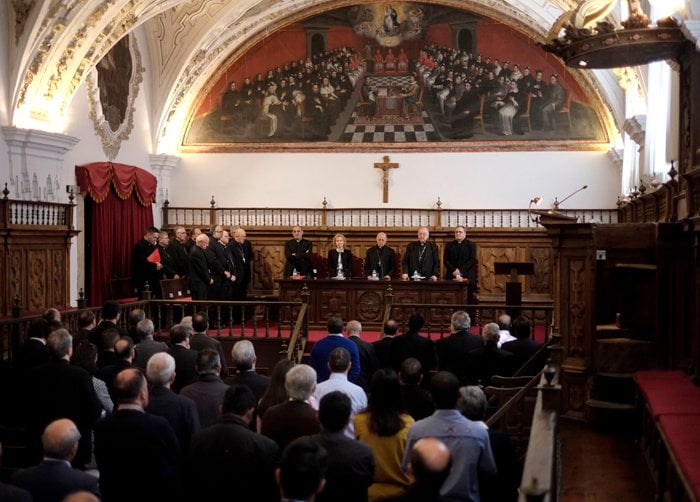 Inauguración de un Congreso en la Universidad Pontificia de Salamanca. 