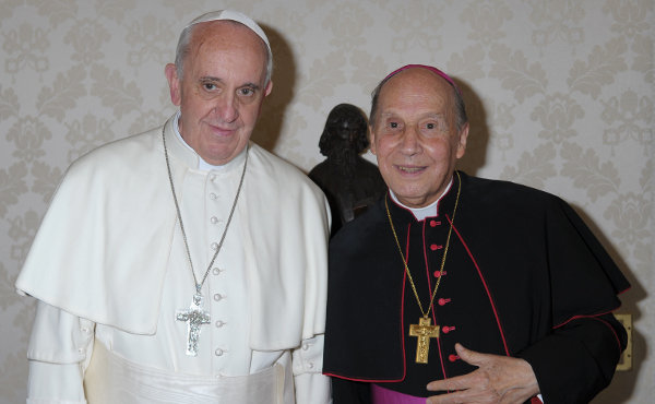 El Papa Francisco con Javier Echevarría, prelado del Opus Dei hasta su fallecimiento el pasado 12 de diciembre. 