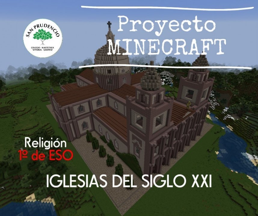 Cartel del proyecto de clase de religión del colegio San Prudencio. 