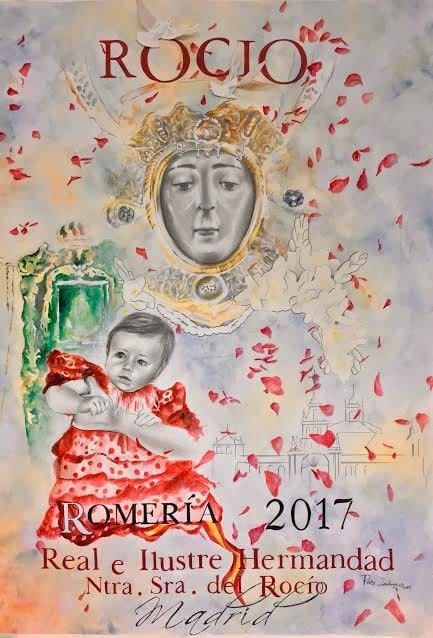 El cartel de la Romería del Rocío. 