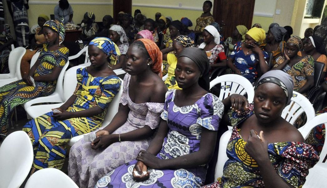 Niñas liberadas del secuestro de Boko Haram. 