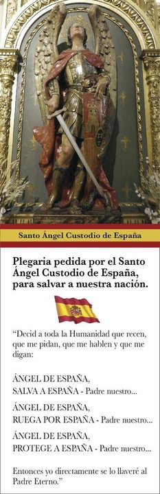 Oración al Santo Ángel Custodio de España. 