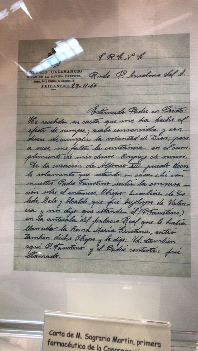 Carta que hace referencia a la curazión de Alfonso XIII. 