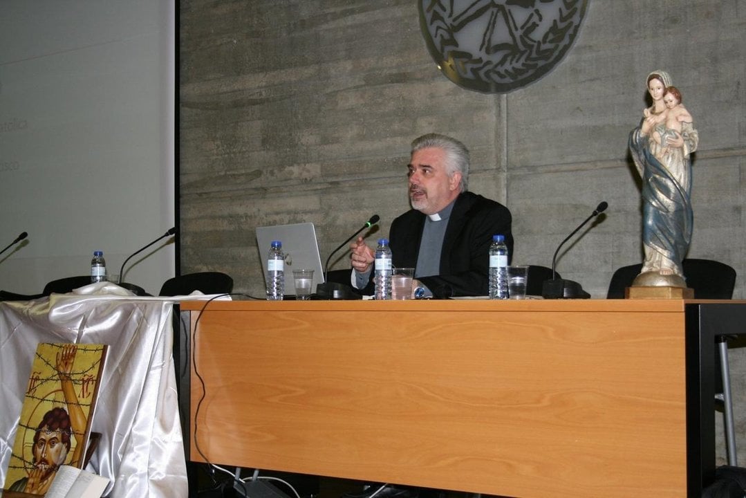 Fabio Baggio, durante su conferencia. 