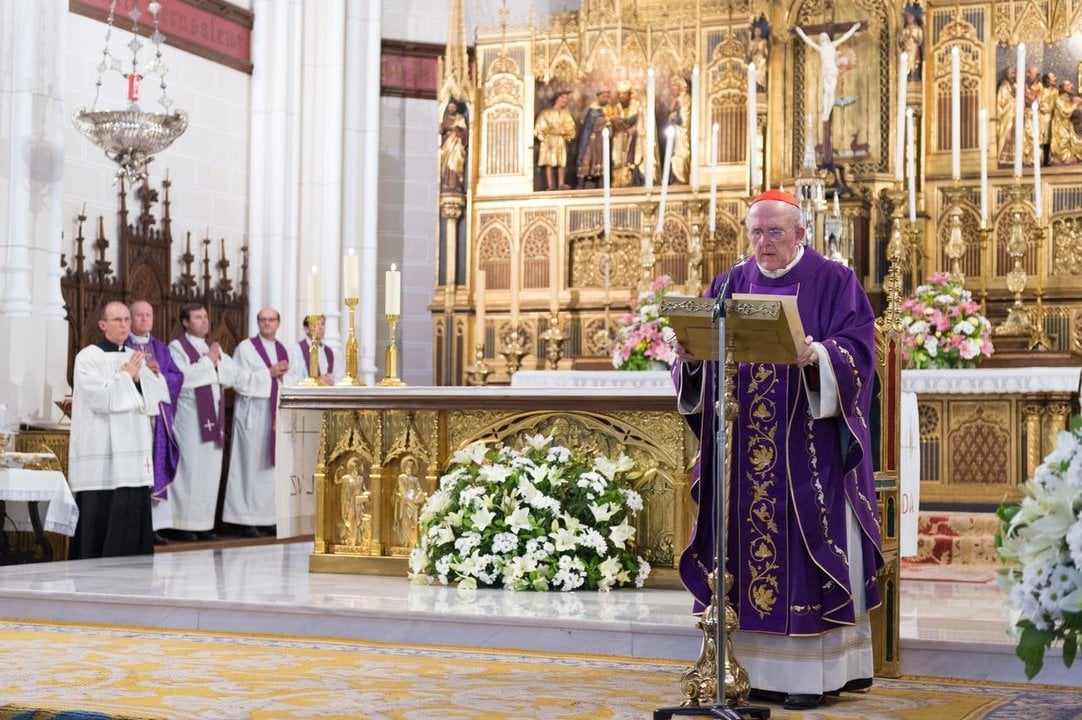 Funeral de Xavier Prats, Teresa Nebot y Mª del Carmen del Valle en la Iglesia de la Concepción de Madrid.