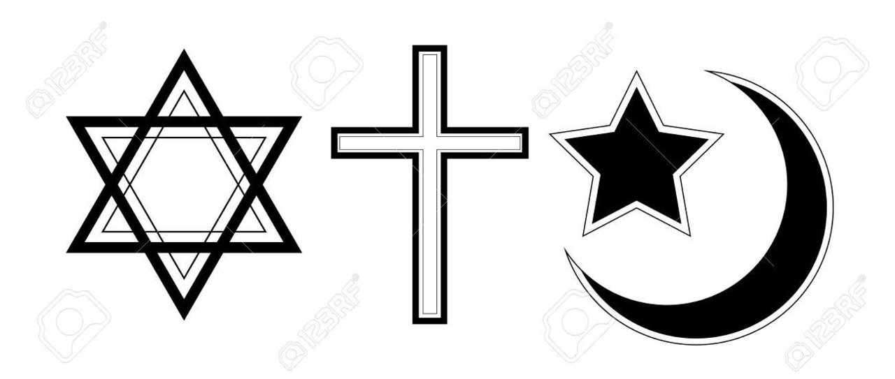 The symbol of the three known religions