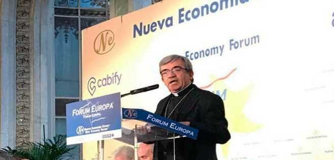 Mons. Argüello en el desayuno de Nueva Economía Fórum.