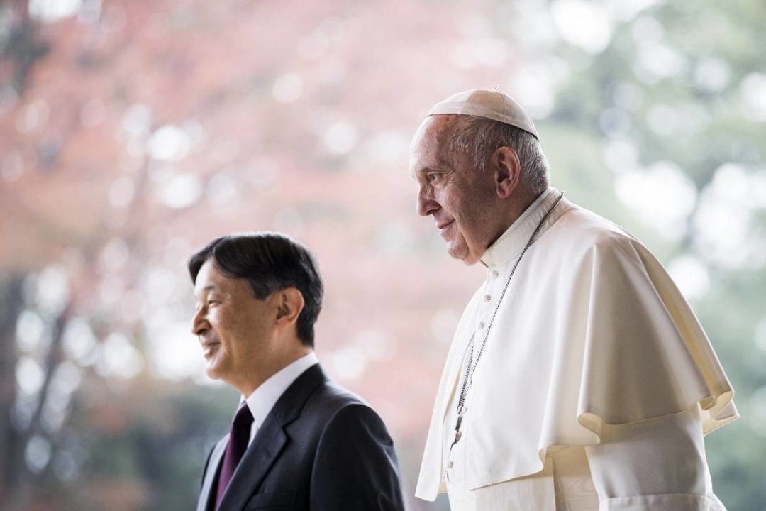 El Papa Francisco reunido con el emperador japonés
