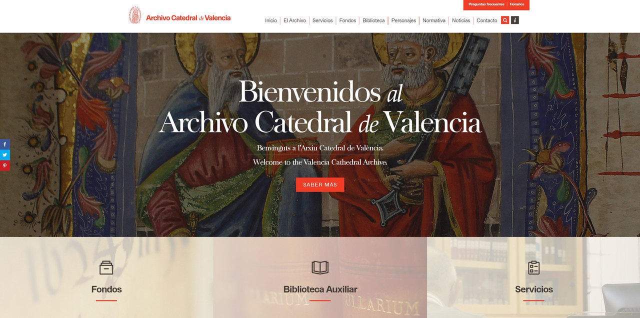 Web del Archivo de la Catedral de Valencia