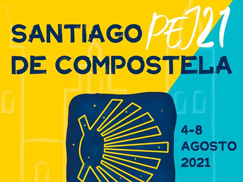 Cartel de la peregrinacion europea- a Santiago 2021. 