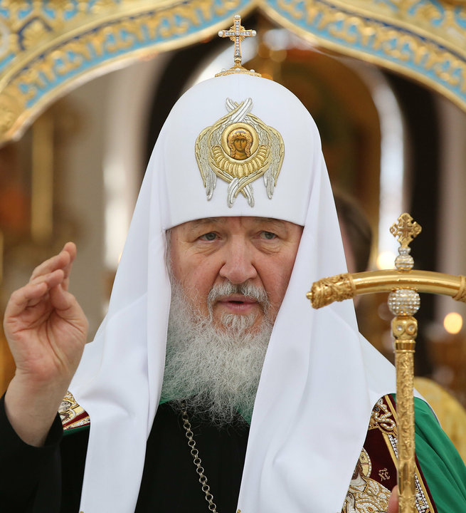 Patriarca Kirill de Moscú. 