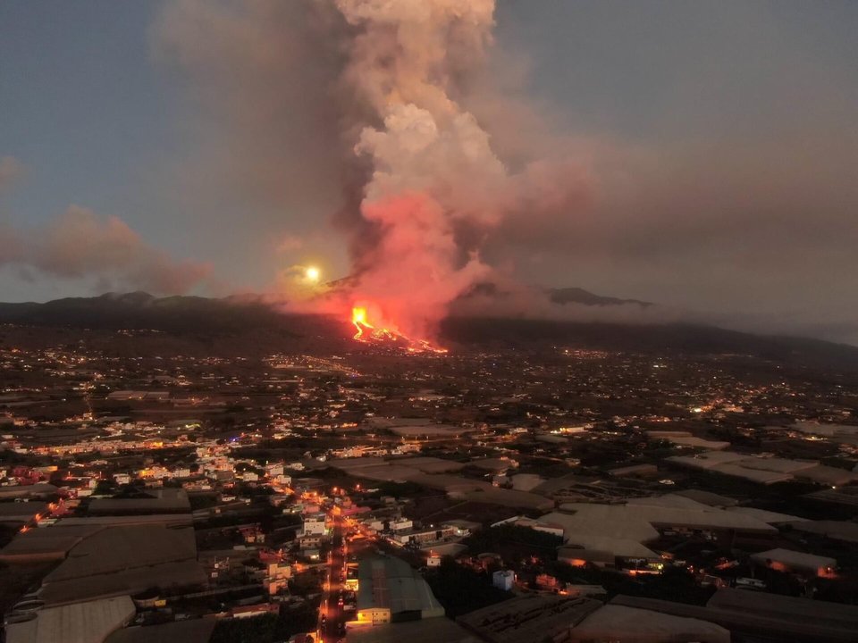 Erupción del volcan de La Palma. 