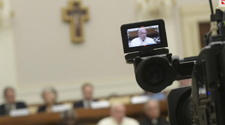 El Papa en una intervención en la Casina Pío 