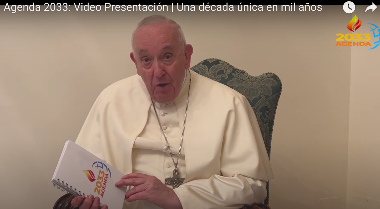 El Papa aparece en el vídeo sobre la agenda 2033.