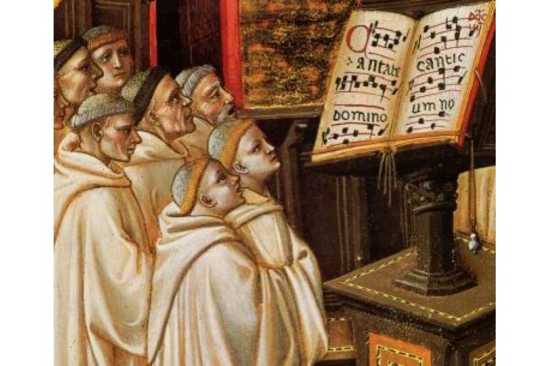 Monjes cantando gregoriano. 