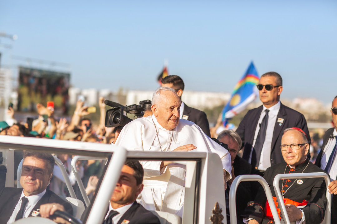 Llega del Papa al Campo da Graça. Foto: Duarte Nunes.