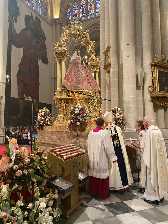 Más de dos mil fieles en la misa por la patrona de Toledo celebrada por el arzobispo. Fuente: Archidiócesis de Toledo.