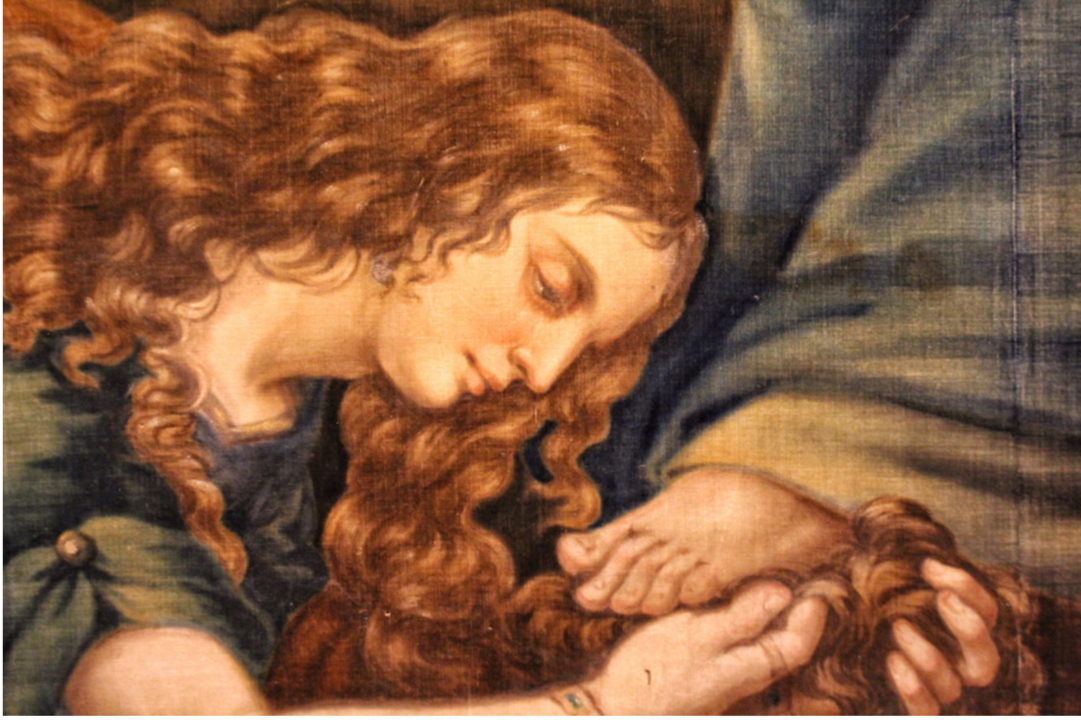 Llanto de María Magdalena a los pies del Señor.