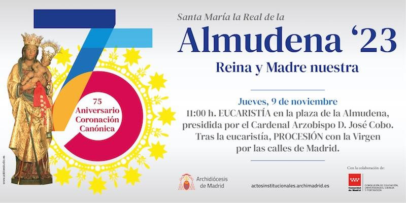 Cartel de la fiesta de Santa María de la Almudena.