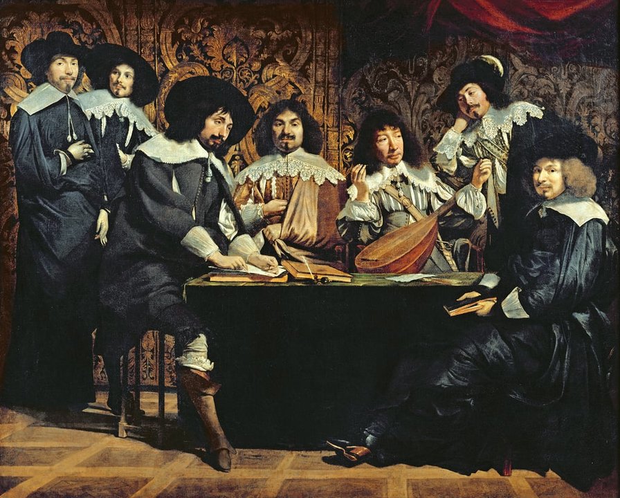 Mathieu Le Nain - The Academy or The Amateurs Meeting c1640  - (MeisterDrucke-116794)