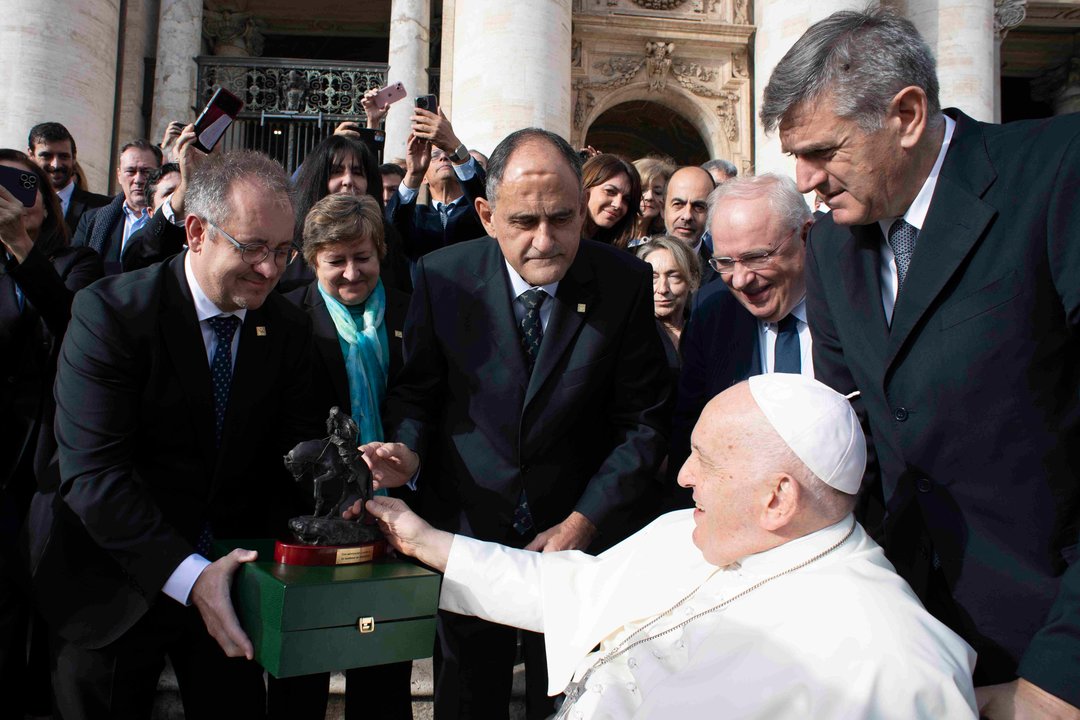 El Papa Francisco recibe a los médicos de familia españoles.