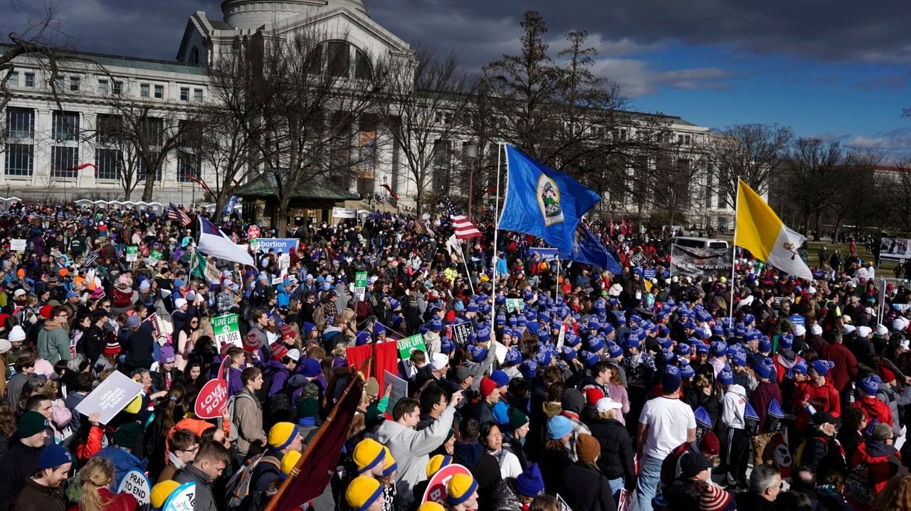 50ª Marcha nacional anual por la vida en Washington el 20 de enero de 2023. (Foto de OSV News/Gregory A. Shemitz)