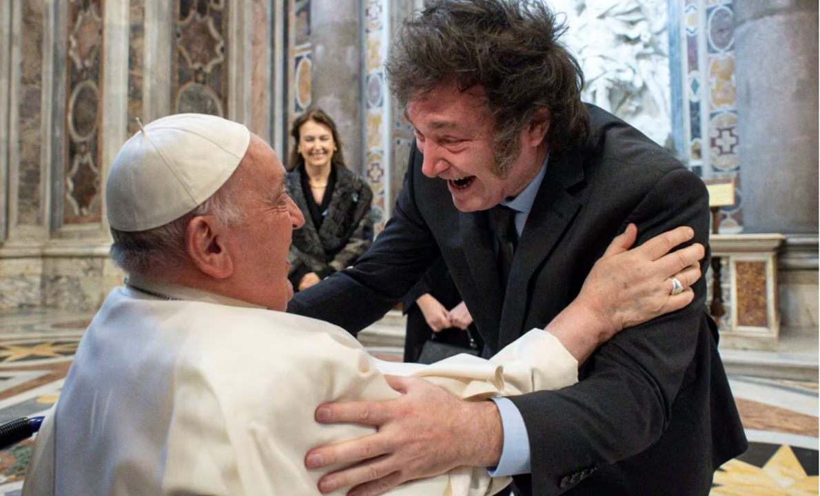 Javier Milei y el Papa Francisco.