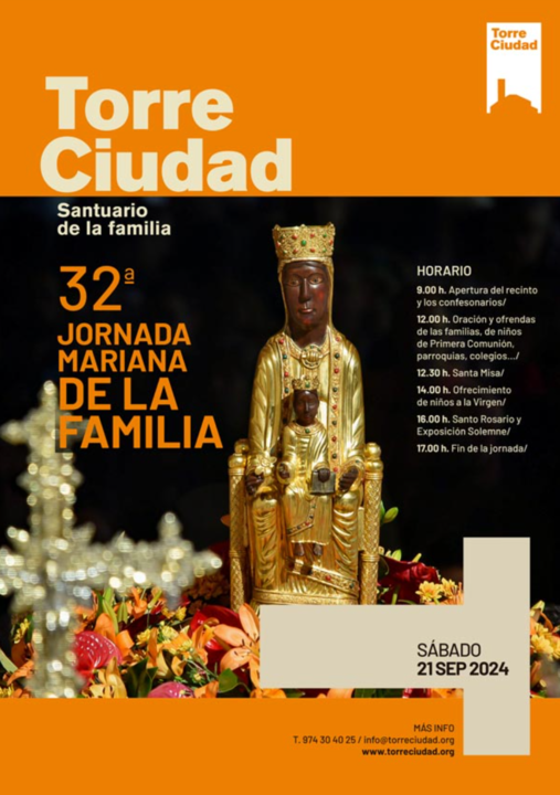 Cartel de la 32 Jornada Mariana de la Familia en Torreciudad.