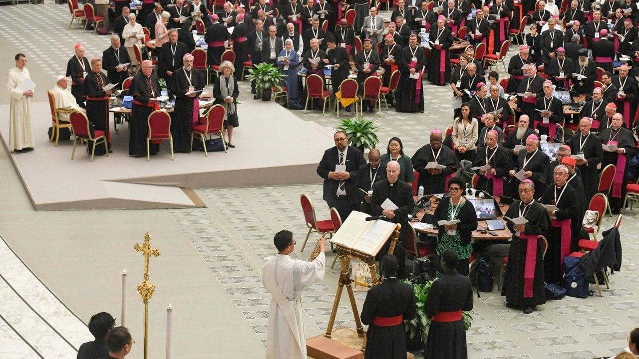 I Congregación General de la segunda sesión de la XVI Asamblea General Ordinaria del Sínodo de los Obispos, 2 de octubre de 2024. (Vatican Media)