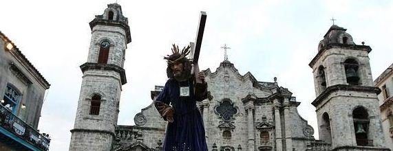 La Pasión de Cristo que se representa en la catedral de La Habana 