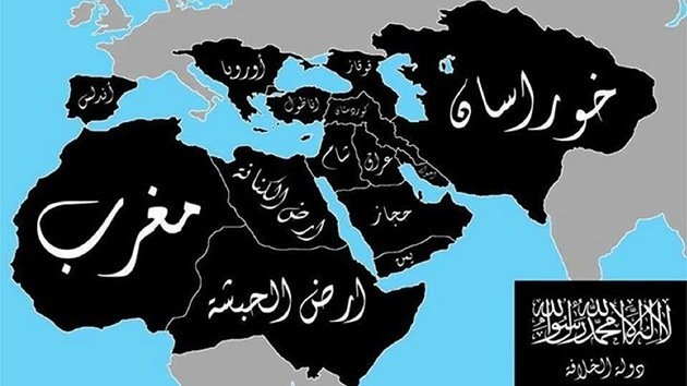 Mapa de los territorios que quiere conquistar Estado Islámico
