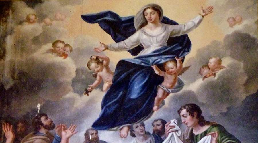 Representación de la Asunción de la Virgen María.