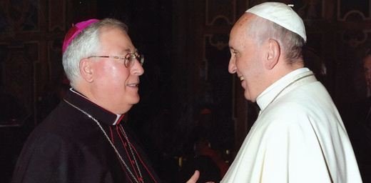 Reig Pla, Obispo de Alcalá de Henares, con el  papa Francisco.