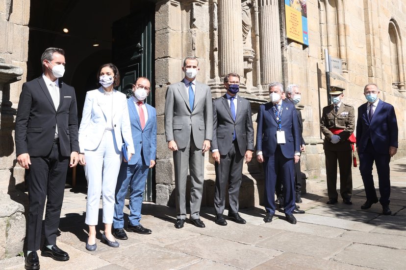 El Rey, en Santiago de Compostela para presidir el I Congreso Mundial Xacobeo. 