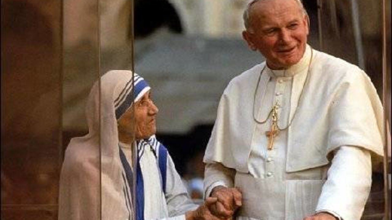 Madre Teresa y San Juan Pablo II