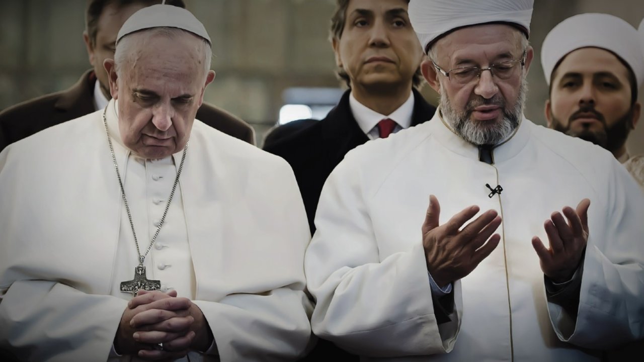 El Papa Francisco y el gran muftí de Estambul.