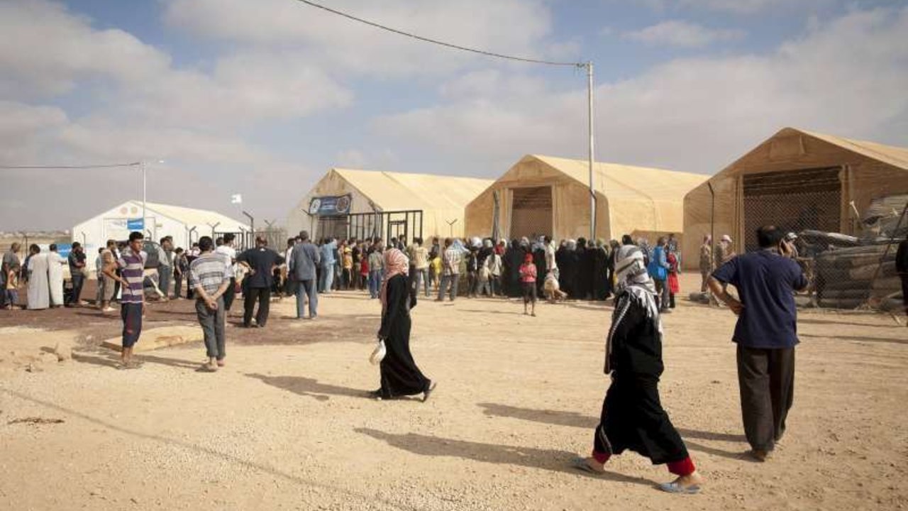 Campo de refugiados sirios en Jordania.