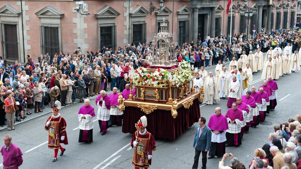La procesión del Corpus en Madrid en años pasados.