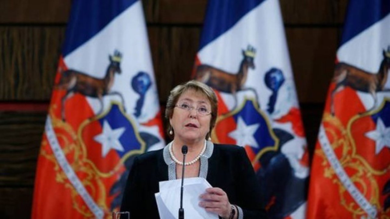 Michelle Bachelet Jeria, presidenta de Chile. 