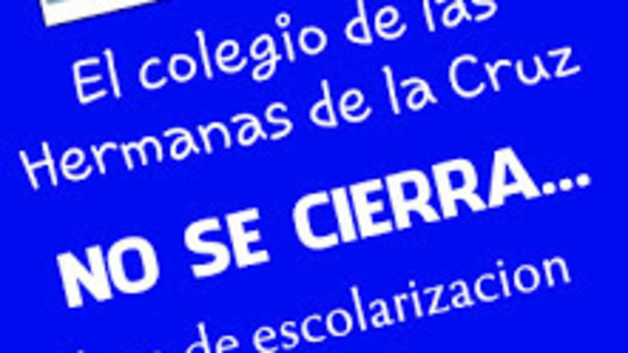 Cartel que publica el blog del colegio Nuestra Señora de Lourdes de las Hermanas de la Cruz en Carmona (Sevilla). 