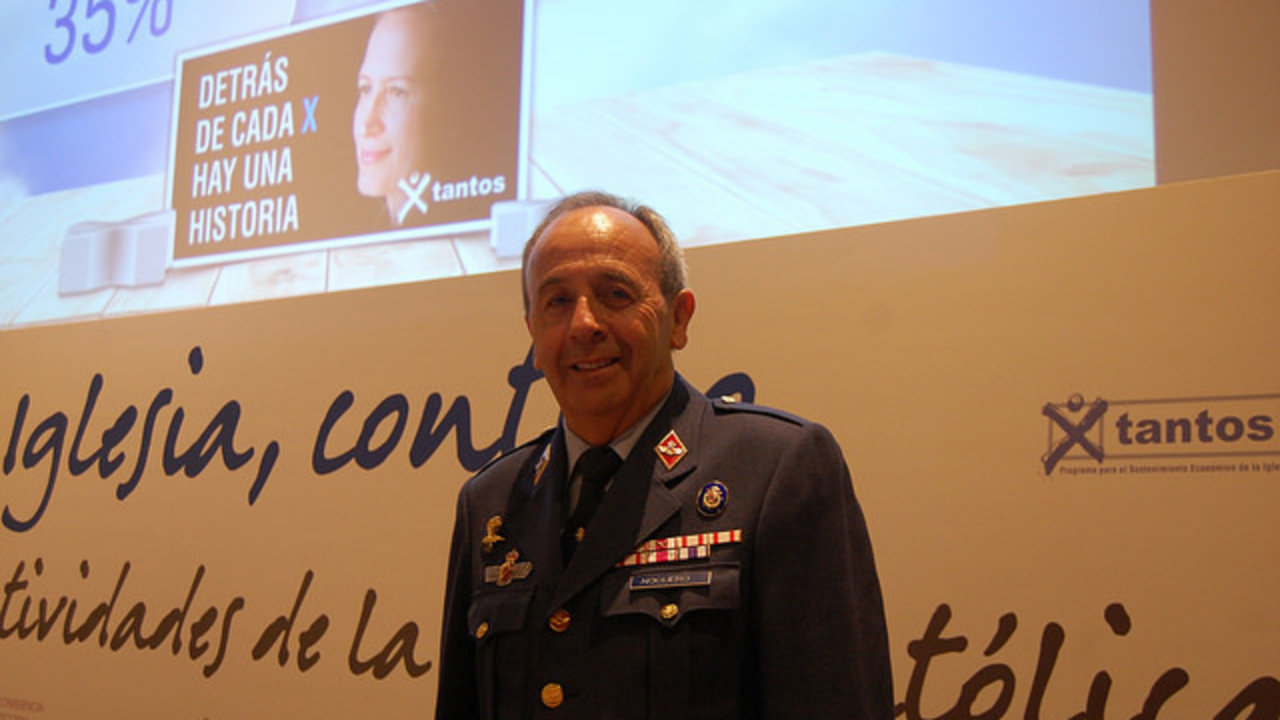 José Noguero, subteniente del ejército del Aire y director de Cáritas Castrense de Getafe. 