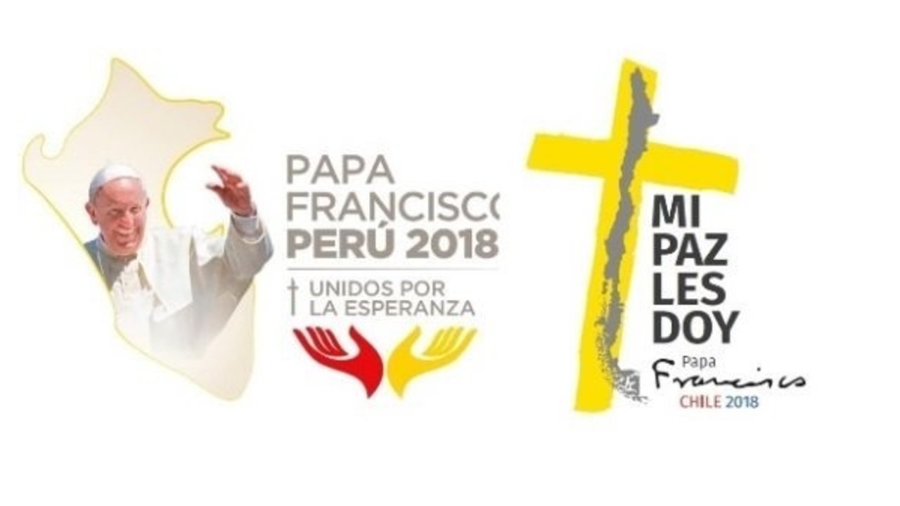  Cartel del viaje apostólico del Papa a Chile y Perú. 