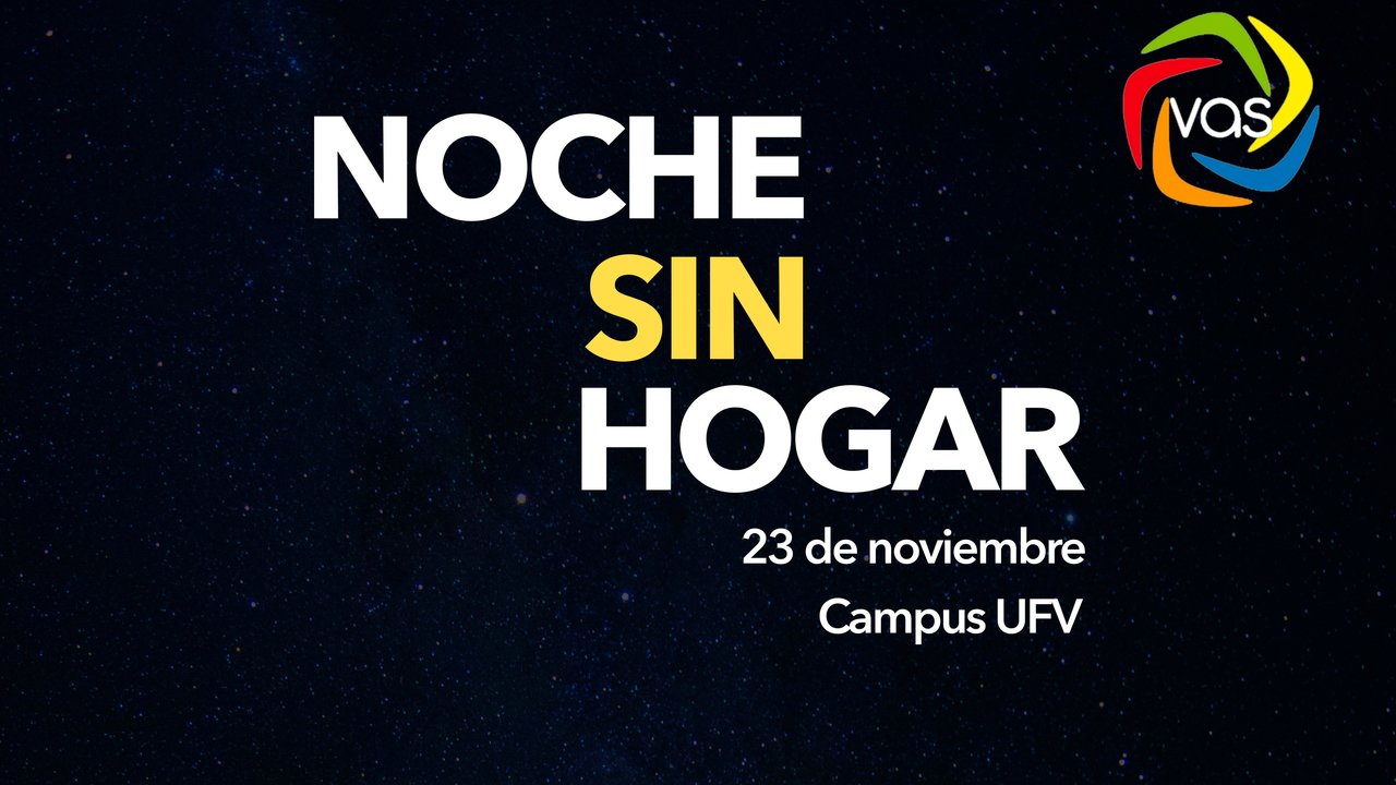 Cartel La noche sin hogar UFV: