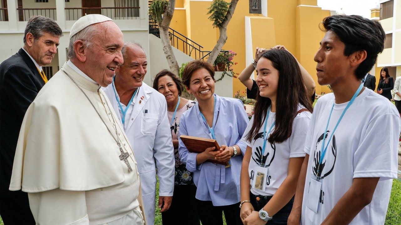 El Papa Francisco en la inauguración de la sede del Vaticano de Scholas Occurrentes.